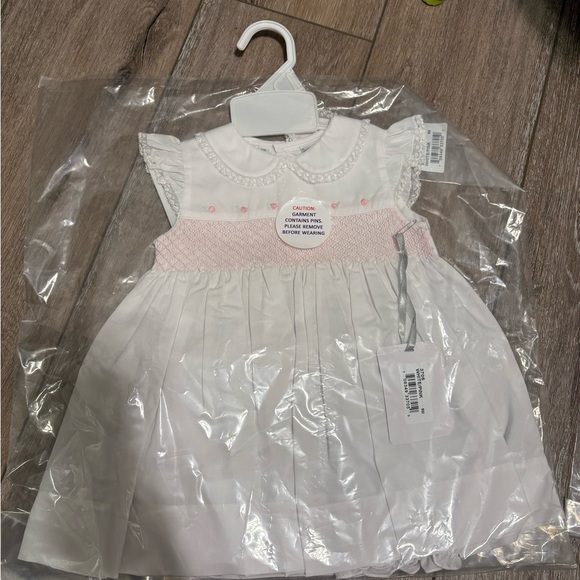 Feltman Brothers White and Pink Baby Dress Set - Picture 3 of 4